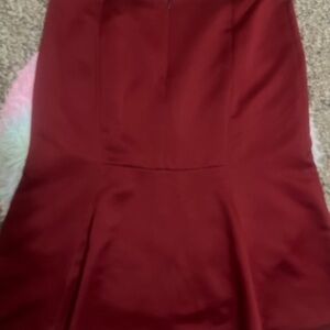 Chic Maroon Pencil Skirt for Women